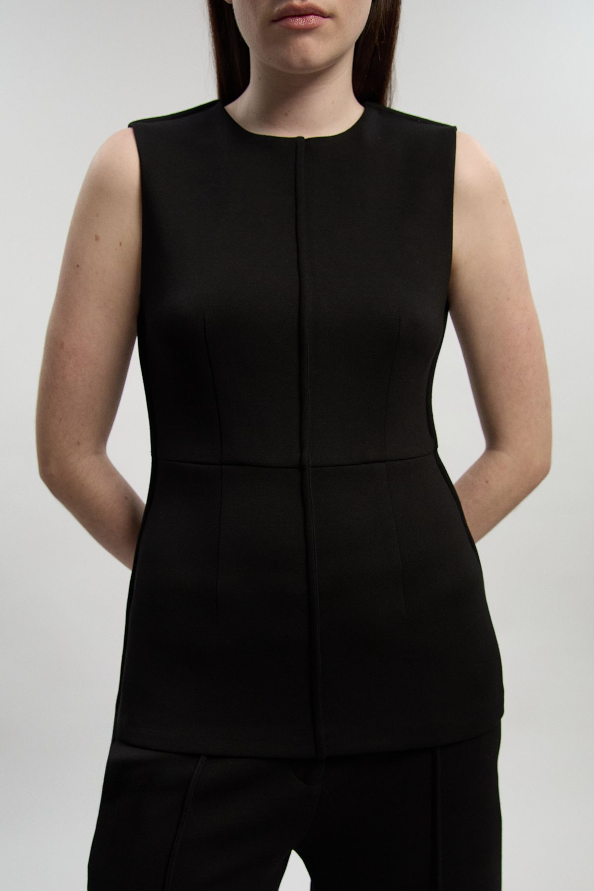 KarenMillen Ponte Longline Top