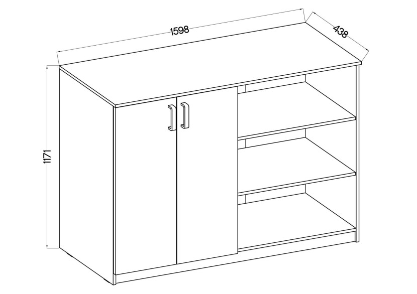 Komoda TEKSAS 850 wysoka 2F JS
