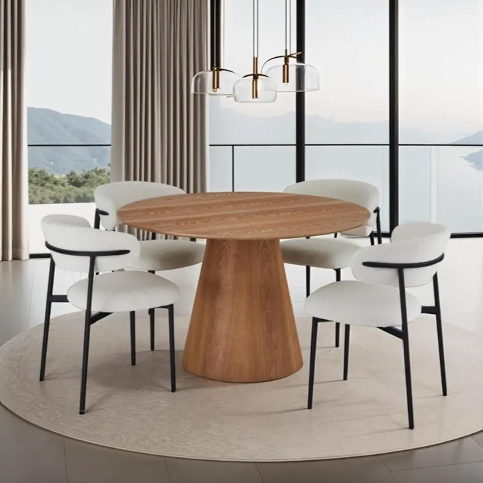 EetkamertafelRond ?120cm - Naturel Eikenhout