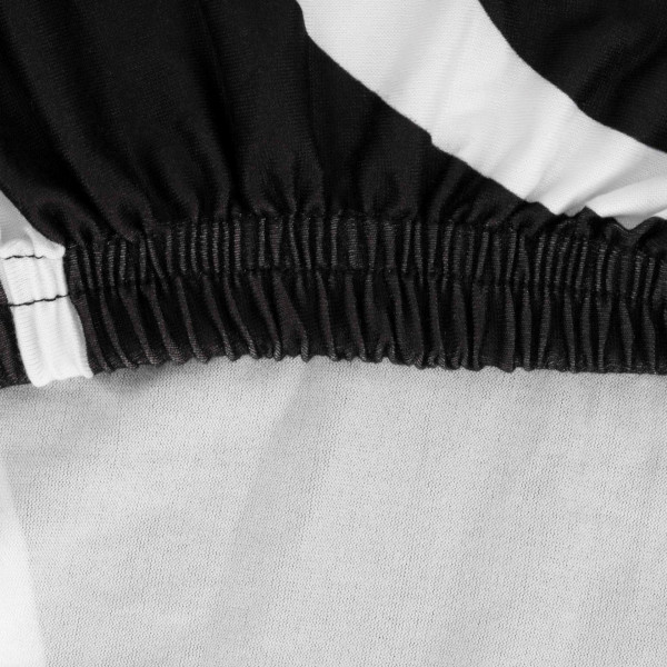 Pokrowiec na krzesło do kuchni uniwersalny elastyczny spandex czarno-biały