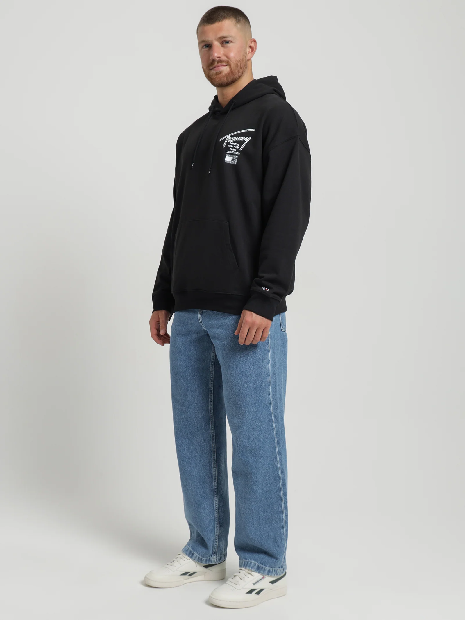 Relaxed Back Logo Terry Hoodie
