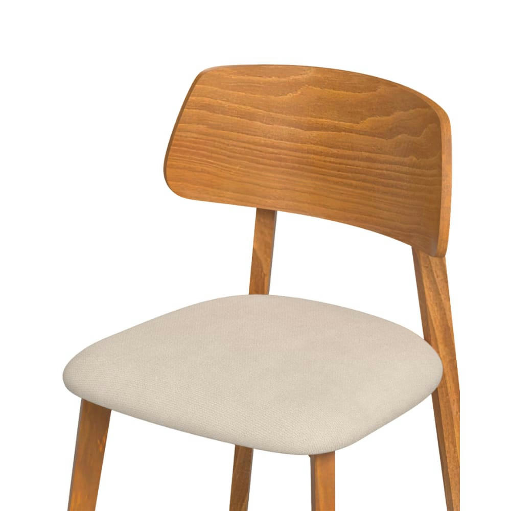 MORA - Chaise en tissu recyclé en couleur beige