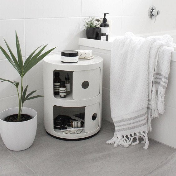 Kartell Componibili Kast Ø 32 cm - 2 Modules - Wit