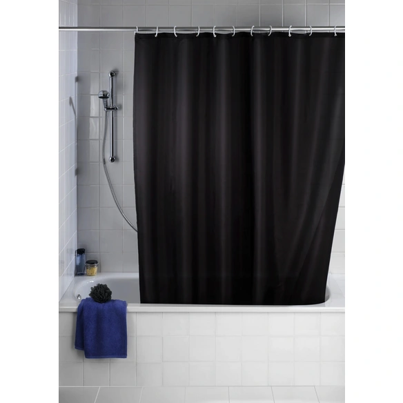 Duschvorhang »Anti-Schimmel«, BxH: 200 x 180 cm, Uni, schwarz