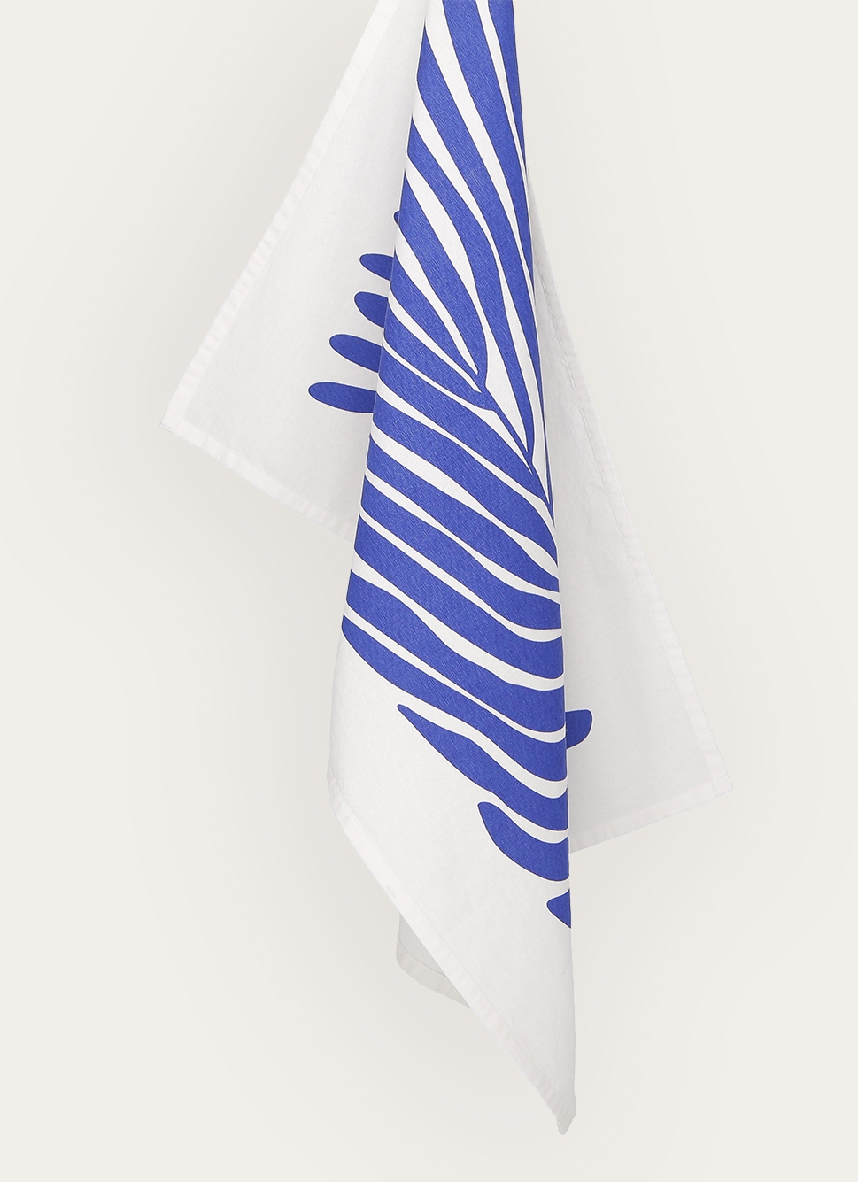 TORCHON EN COTON IMPRIMÉ VÉGÉTAL COBL BLEU