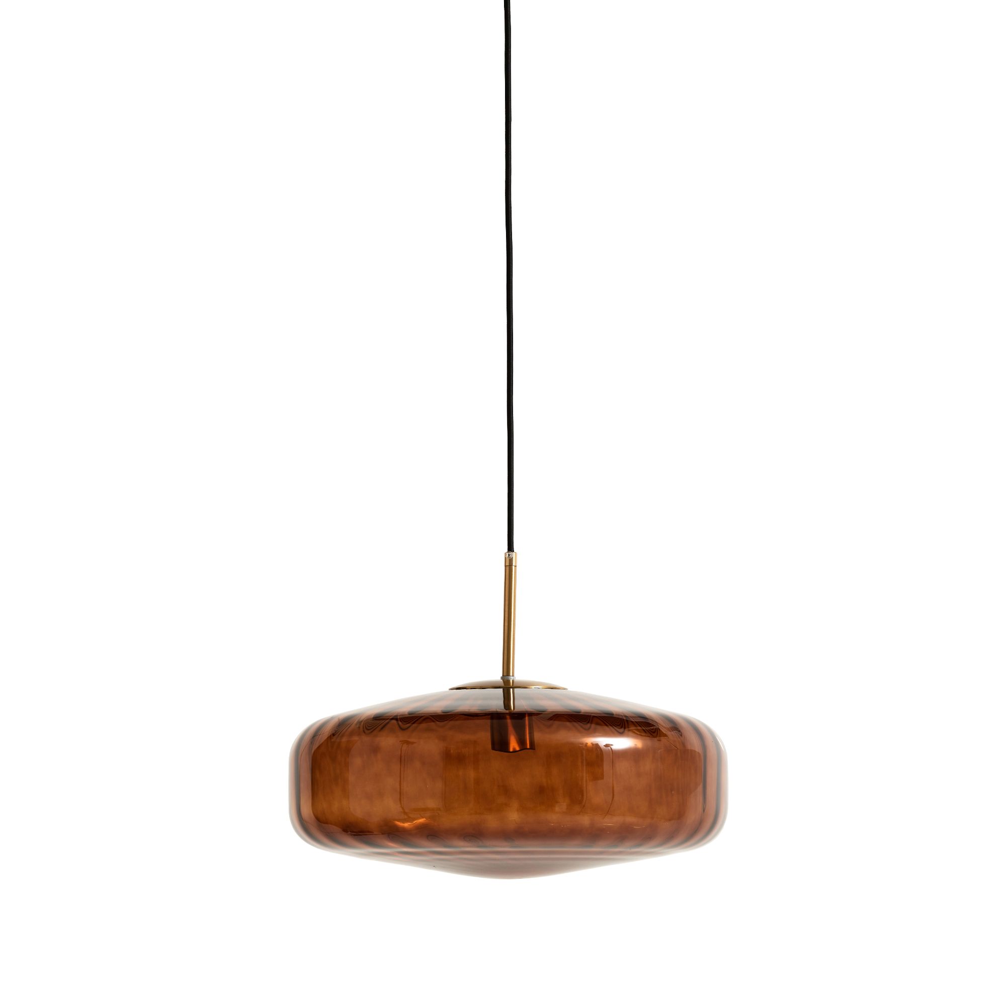vtwonen hanglamp Pleat - bruin - Ø30cm