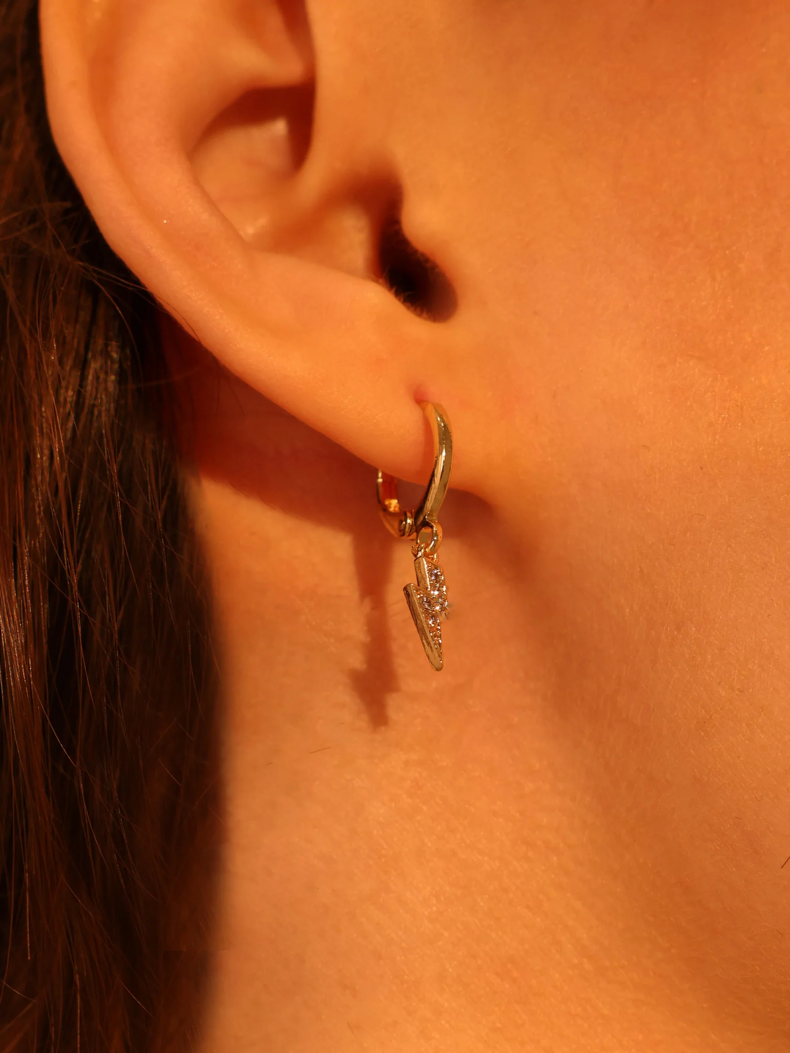 Strike Lightning Bolt Hoops