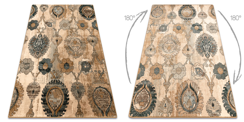 Dywan wełniany POLONIA Olivo Ornament kamel beż 170x235 cm