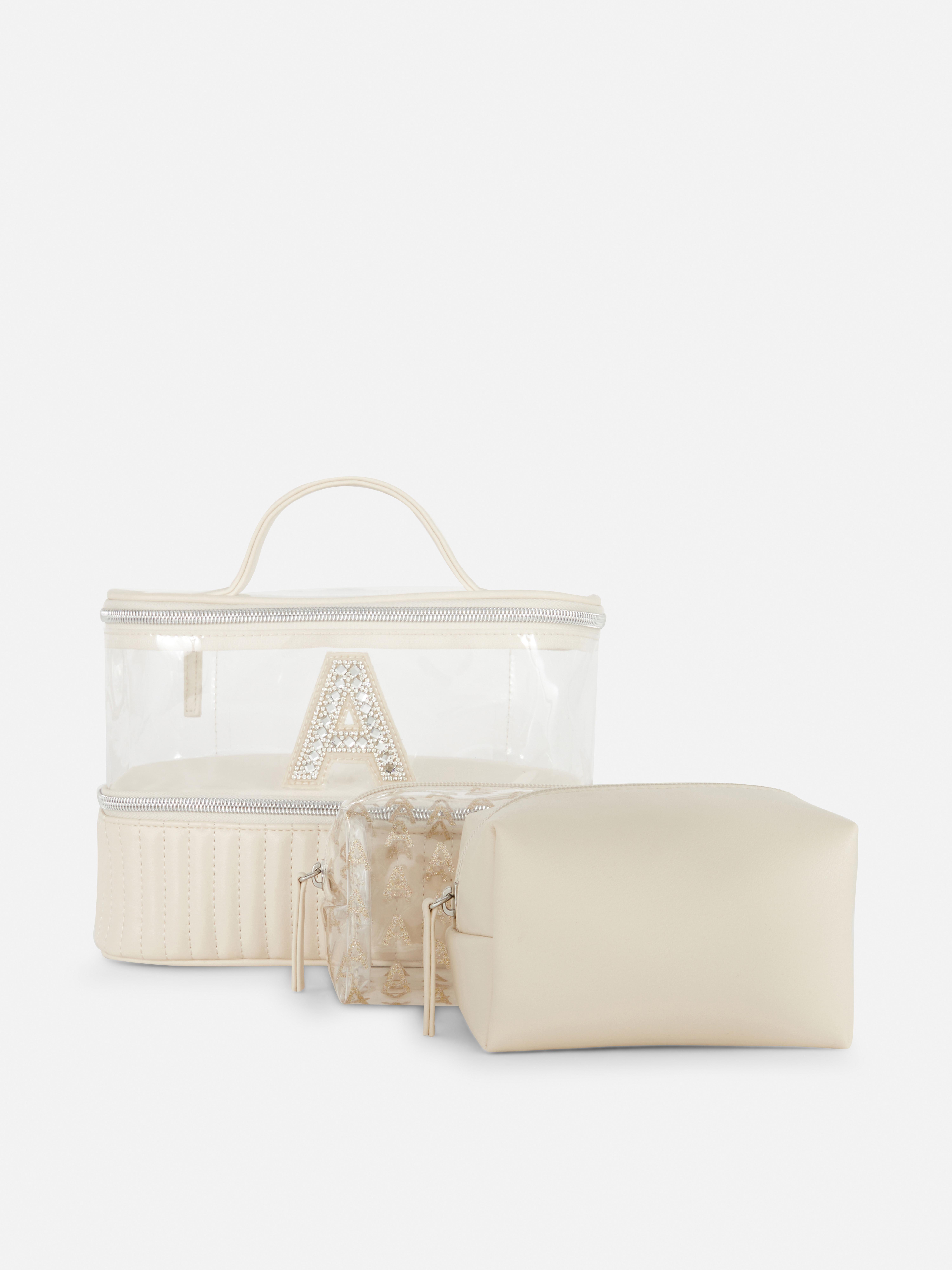 3 in 1 Perspex Initial Vanity Case