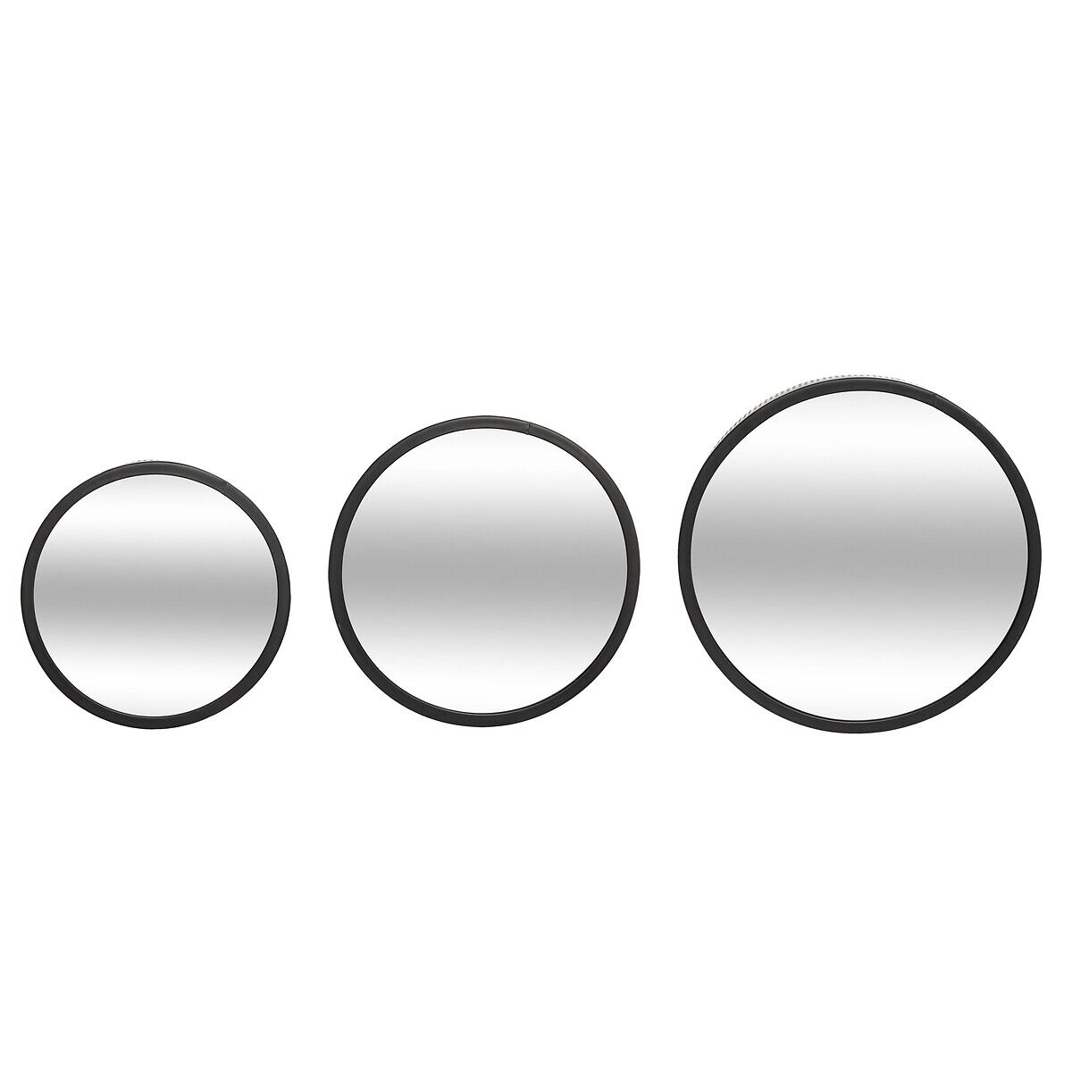 Conjunto de 3 espelhos de parede MONA em metal