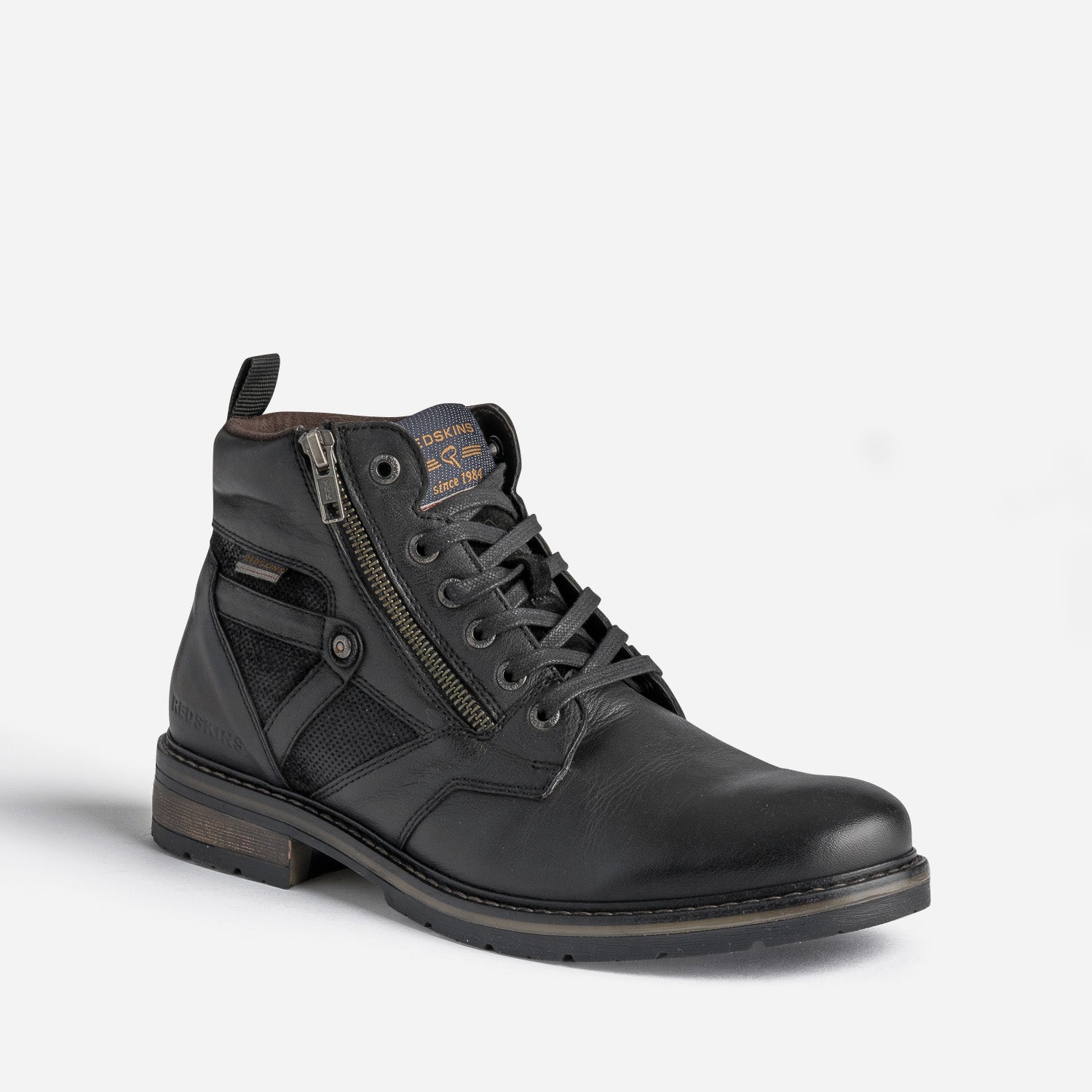 Boots à lacet REDSKINS noir en cuir