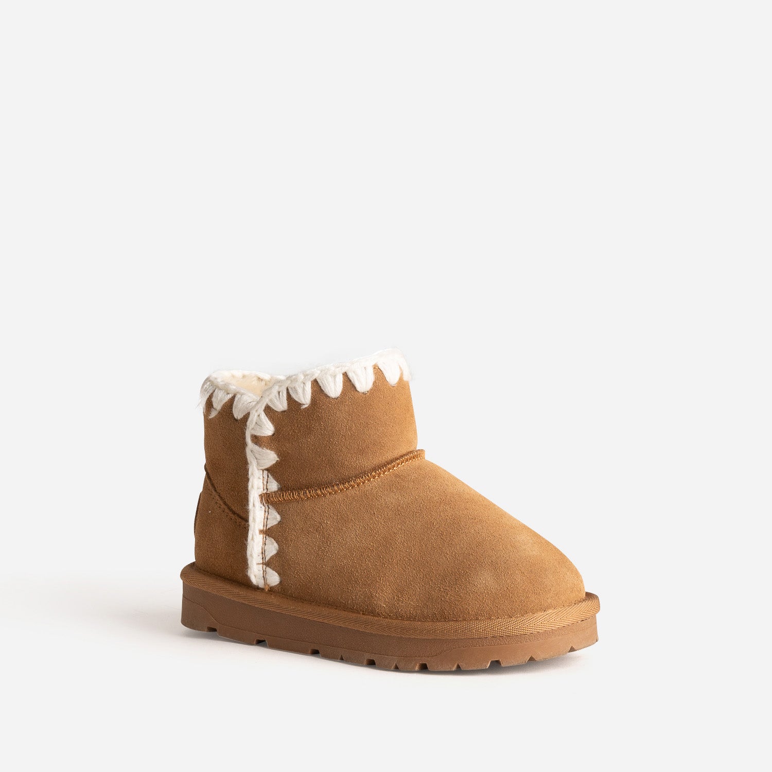 Boots BUGGY camel cuir velours fourré