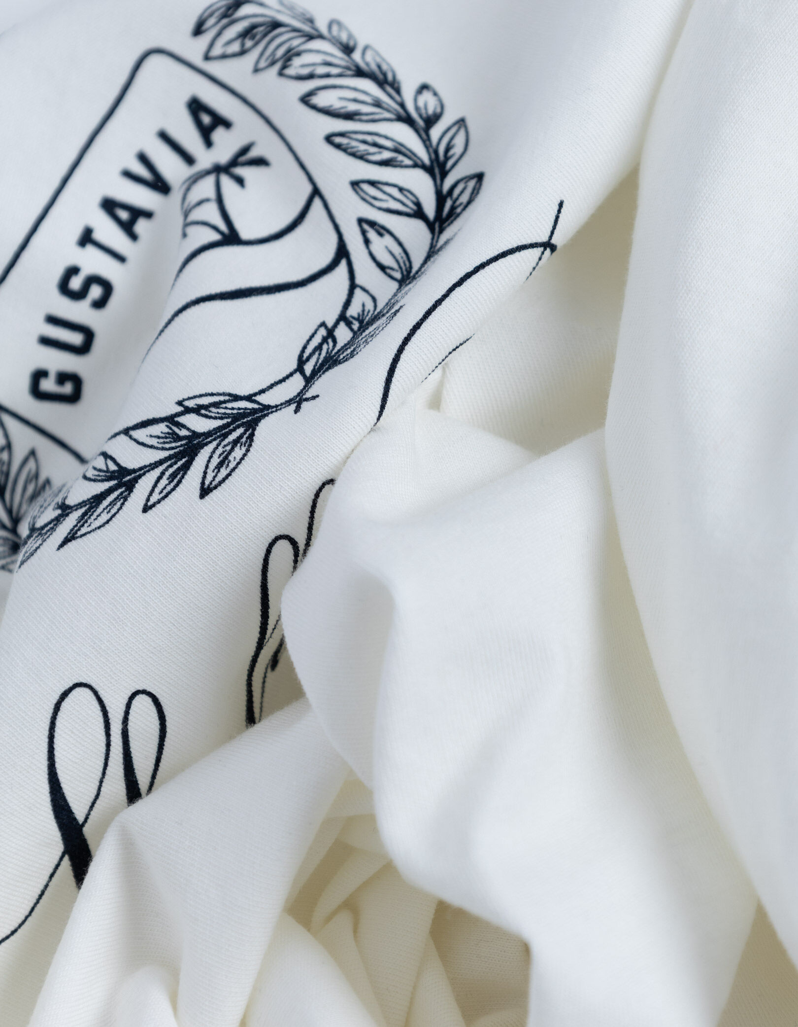 Tee-shirt col rond blanc coton bio message Femme