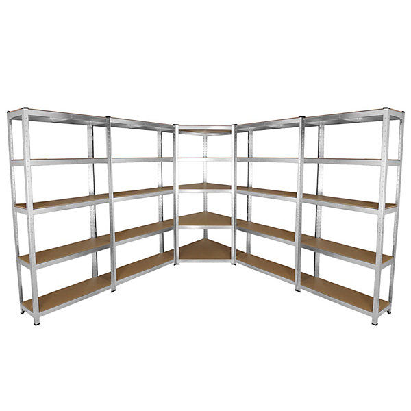 Lot de 4 Etageres de Rangement de 90cm plus 1 Etagere d Angle Galwix