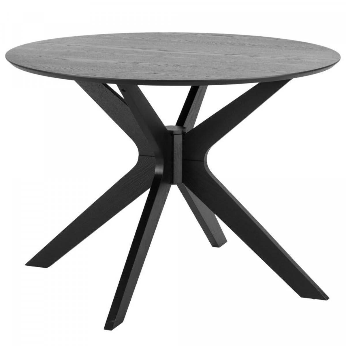 DONKA - Table à manger ronde en bois 105cm