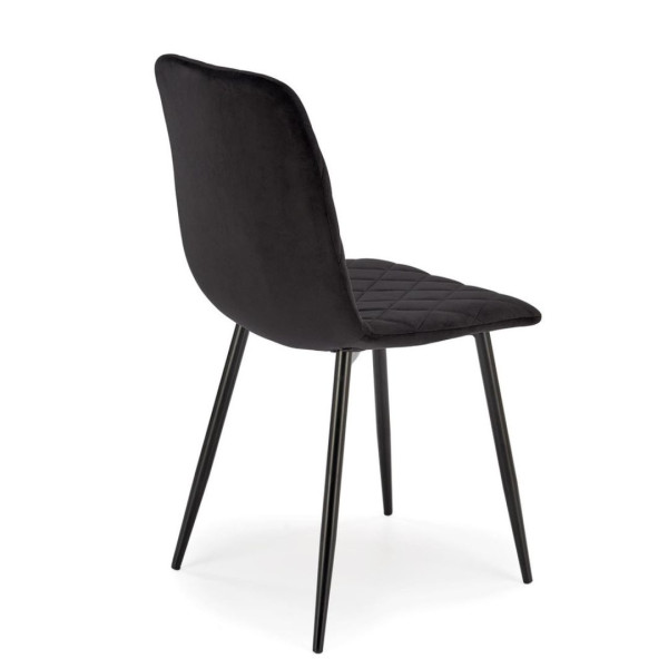 Krzesło tapicerowane K525 VELVET czarne