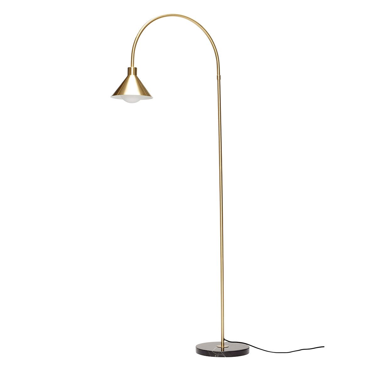Hübsch vloerlamp Pipe - glas/ijzer/marmer - 60xh168cm, e27