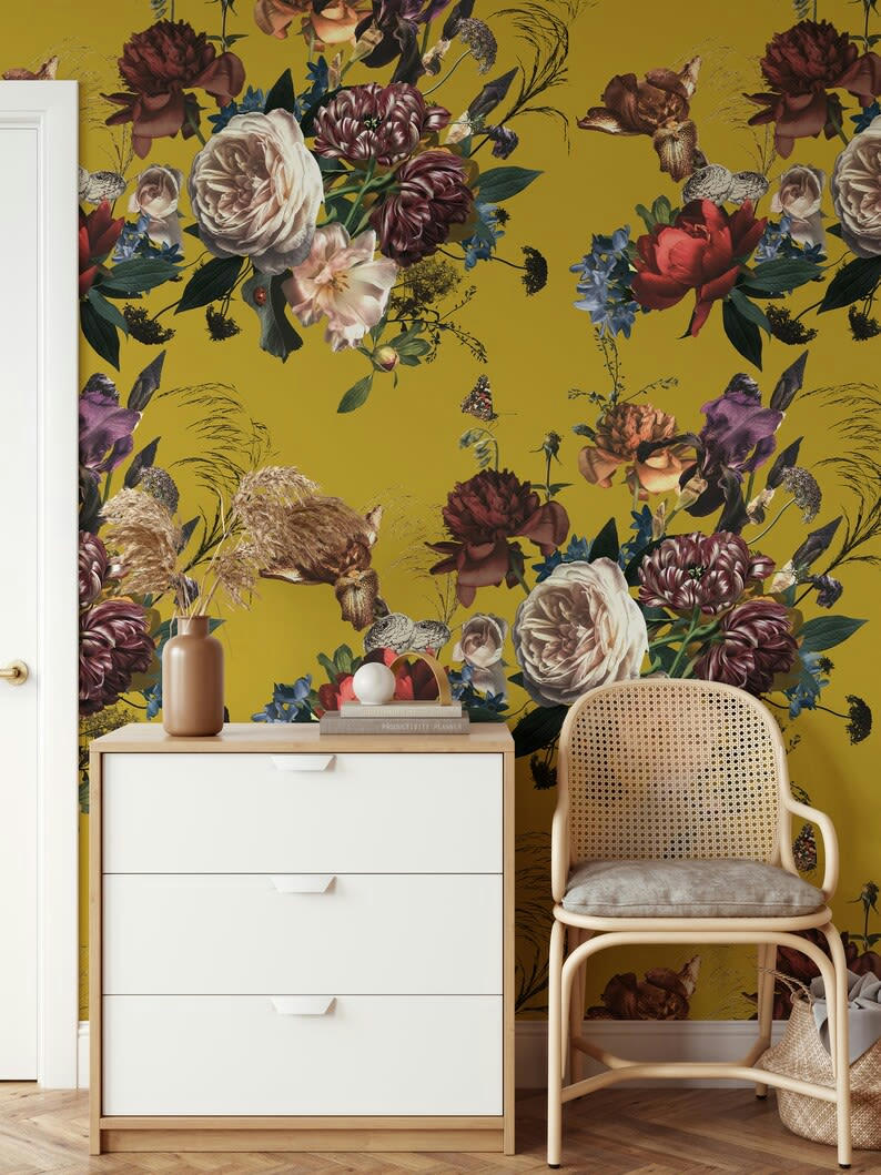 FLOREALI - Papier Peint Floral Renaissance 250x200 cm