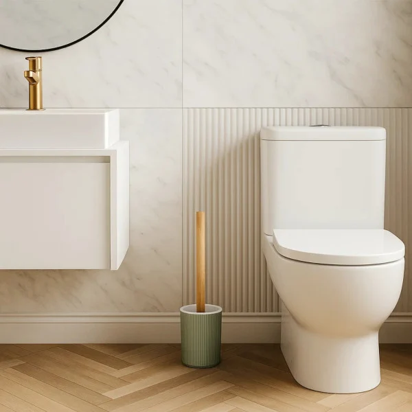 Szczotka do WC miętowa plastikowy pojemnik