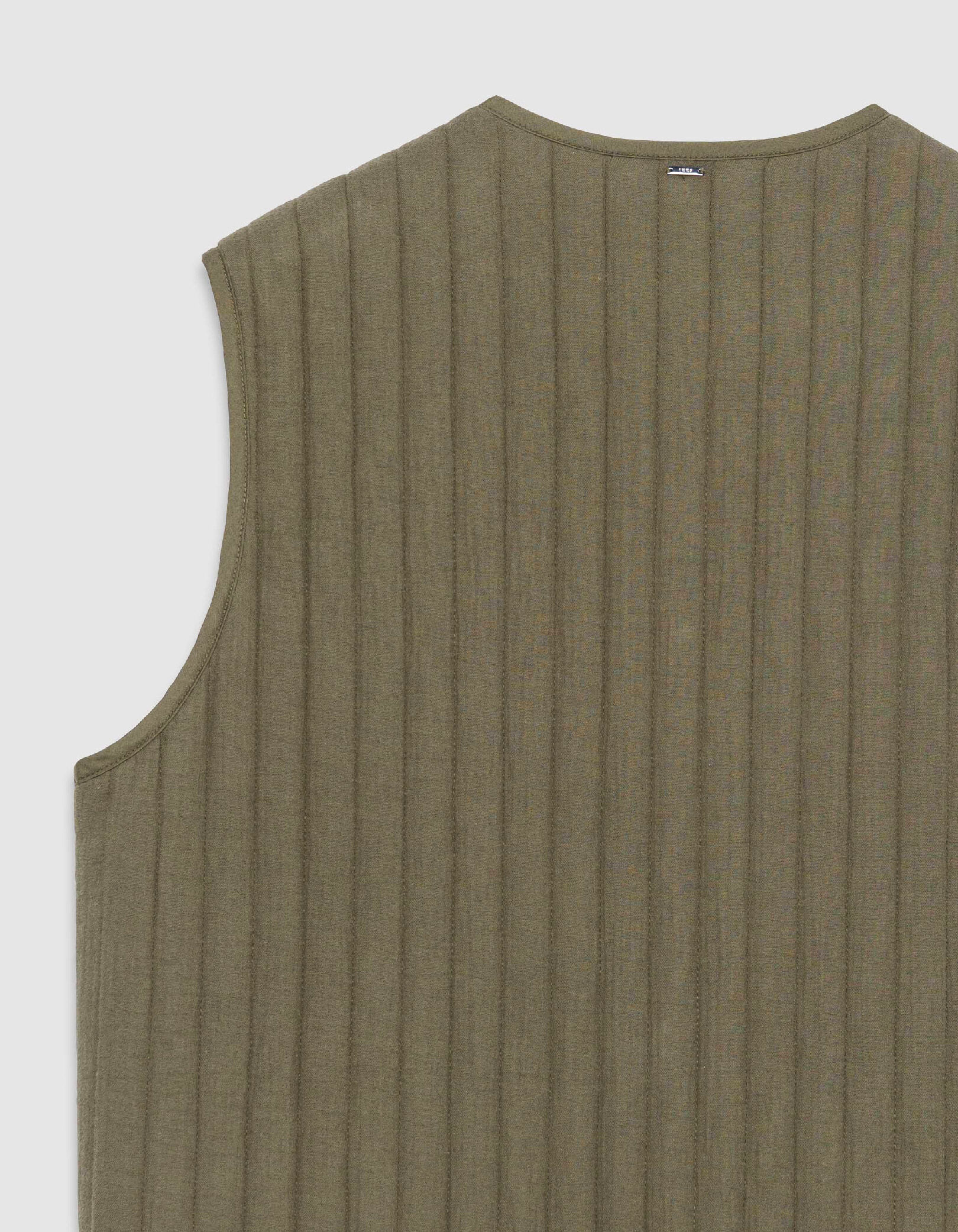Gilet sans manches kaki matelassé Homme