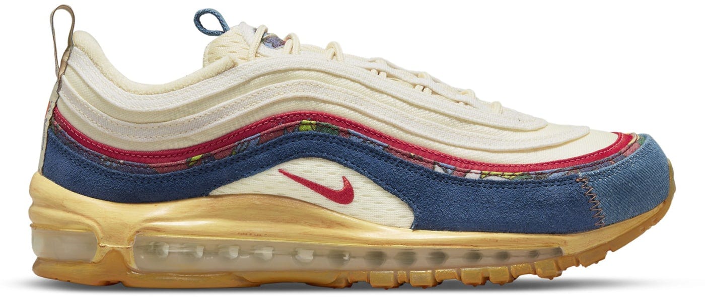 Nike Air Max 97 Coconut Milk Fossil Denim Red