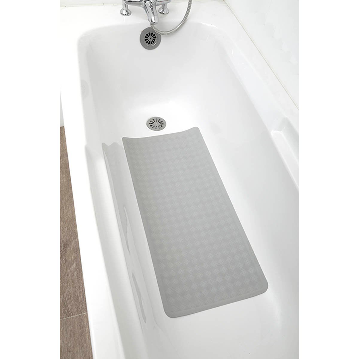 Tapete wc antiderrapante cinza pérola