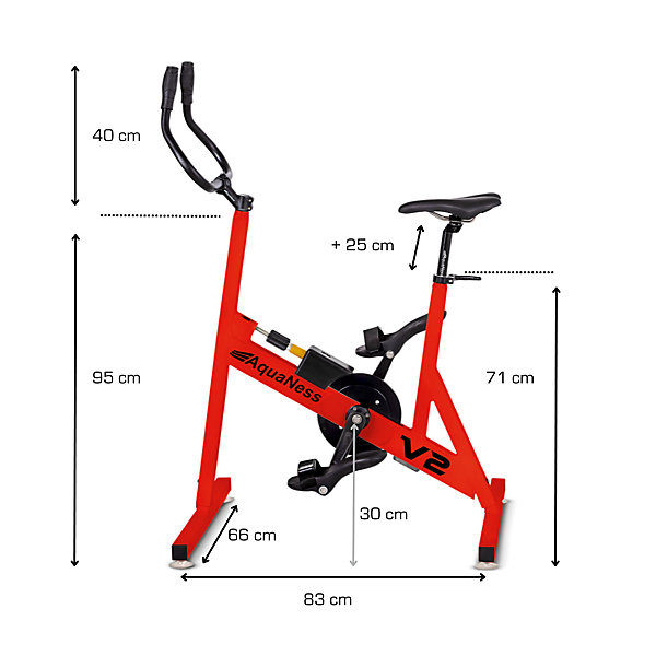 Aquaness - Aquabike V2 - Vélo de piscine
