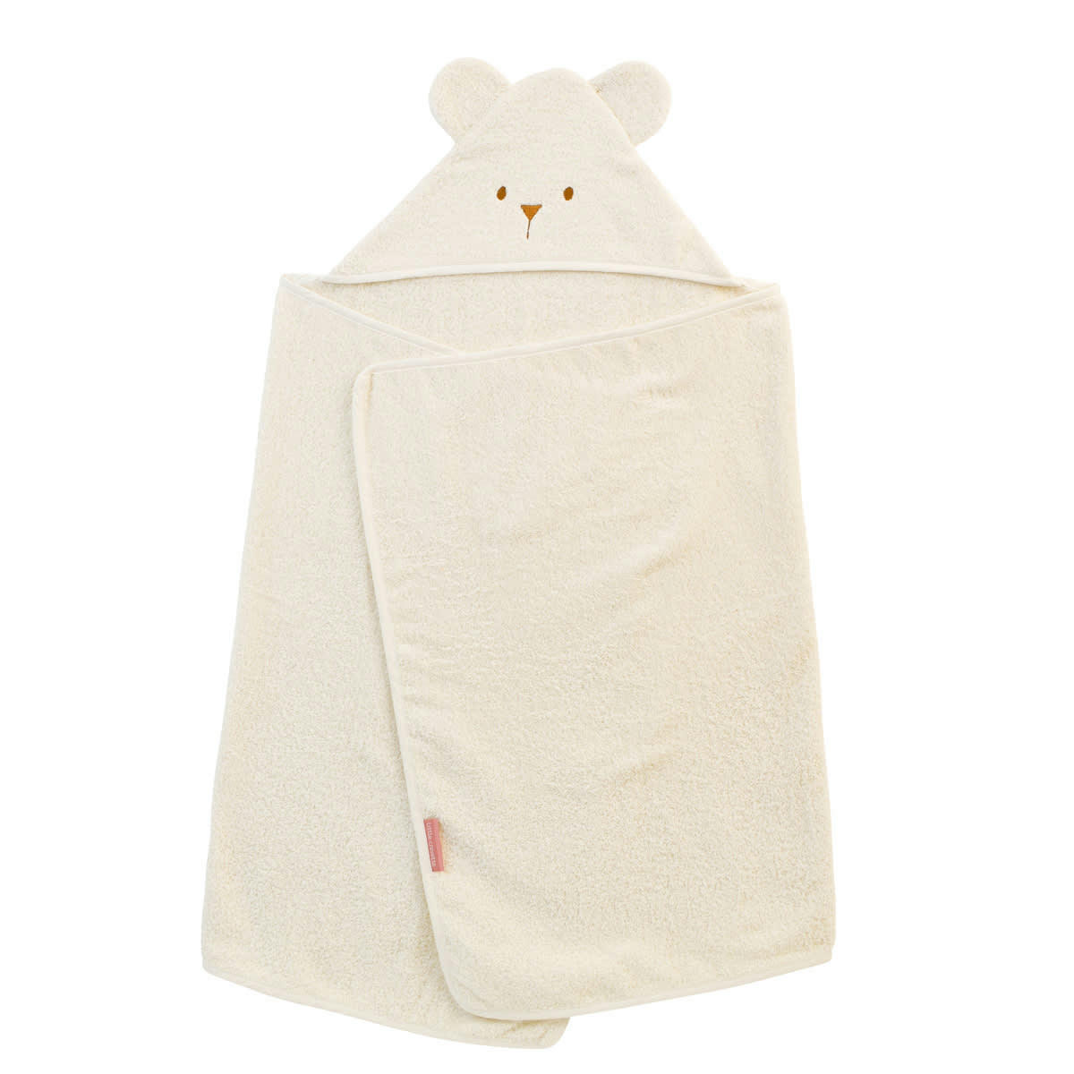 OURSON - Cape de bain coton bio écru 70x140 cm