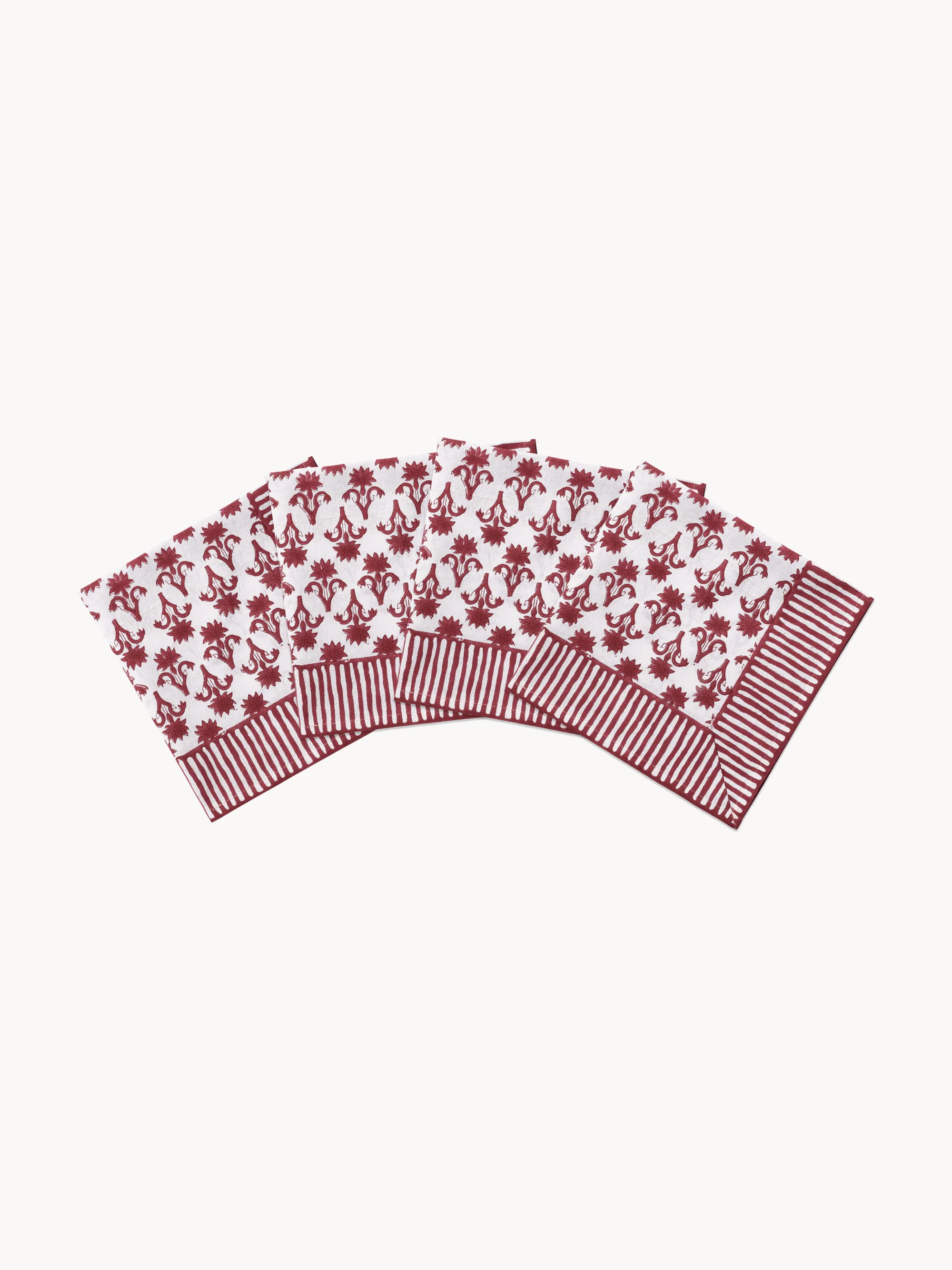 Handgefertigte Servietten Lily, 4er-Set