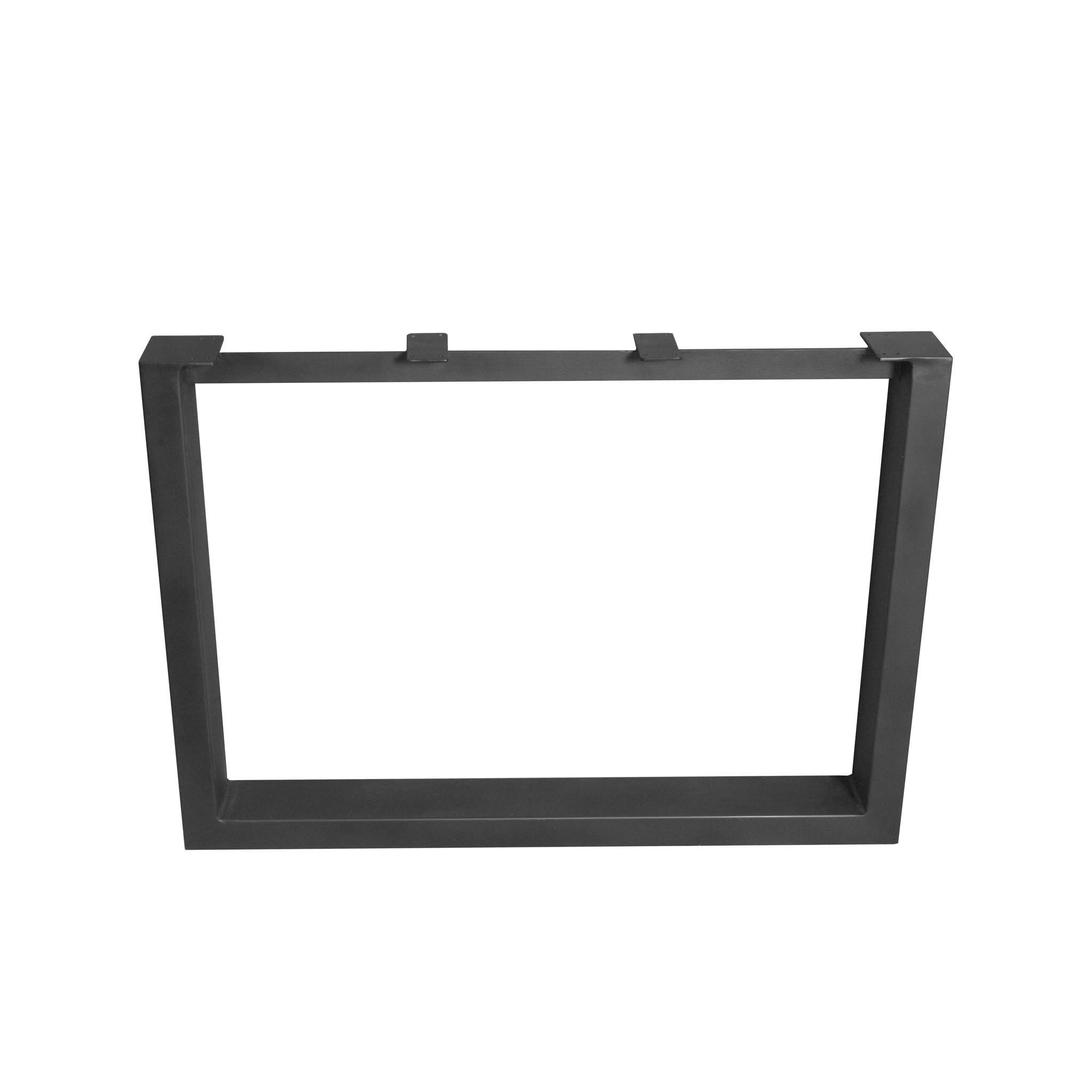 Pieds de table métal noir en U pour table rectangulaire (lot de 2) RALF