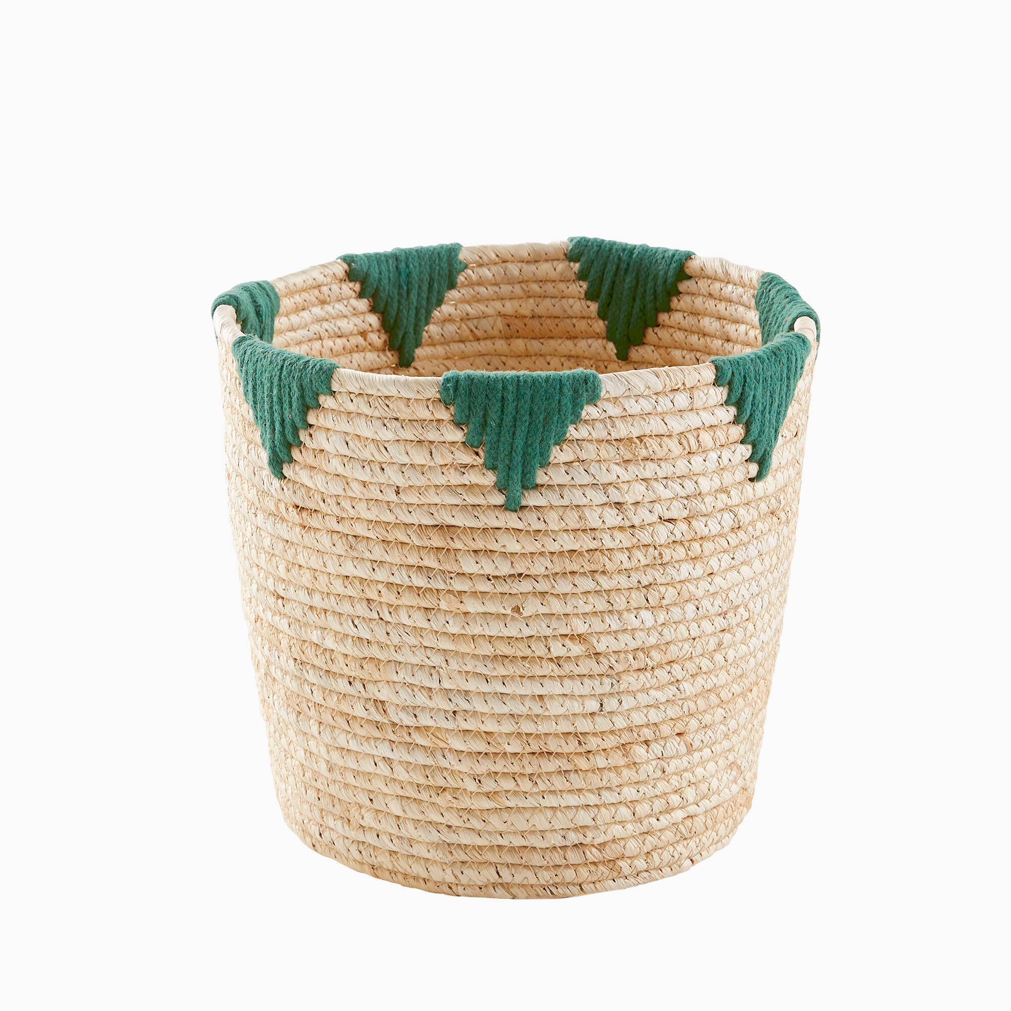 Panier bicolore rond ma&iuml;s - lot de 2