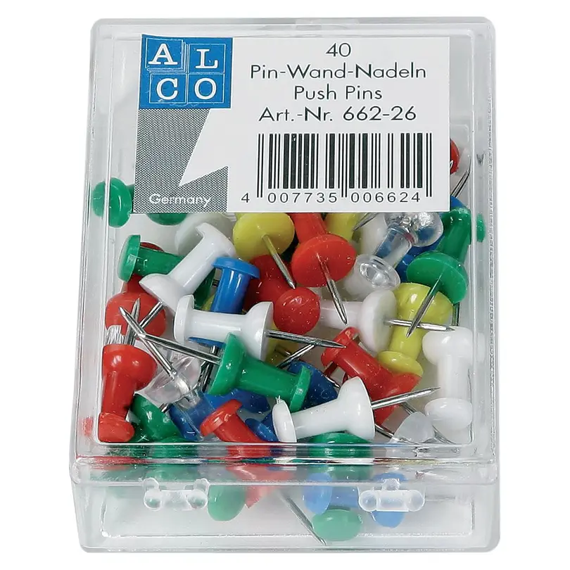Magnet 40er-Set Alco Pinwand-Nadeln 662-10