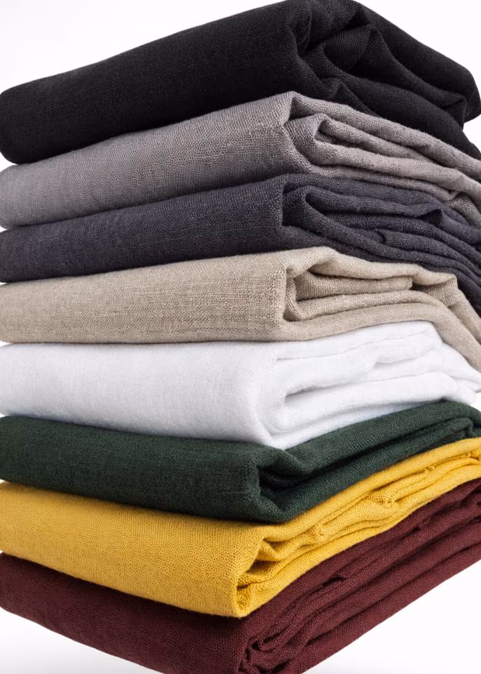 Heavyweight Linen Throw Blanket, Custom Size, Oeko-Tex Certified, Lithuanian Linen