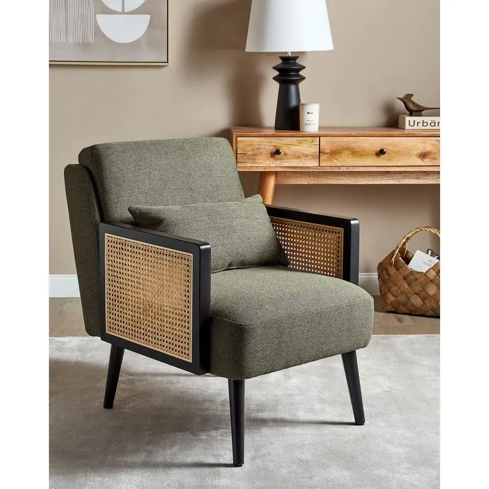 ORUM - Fauteuil - Groen - Rotan