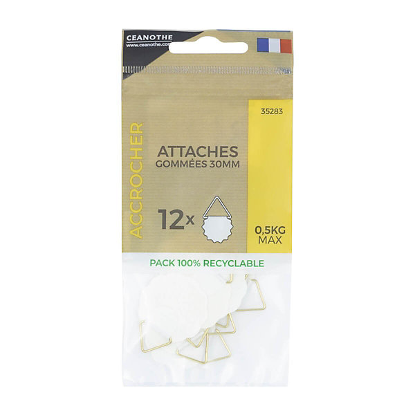 Lot de 12 attaches gommées 30 mm ceanothe pour 0,5 kg - Marque Française