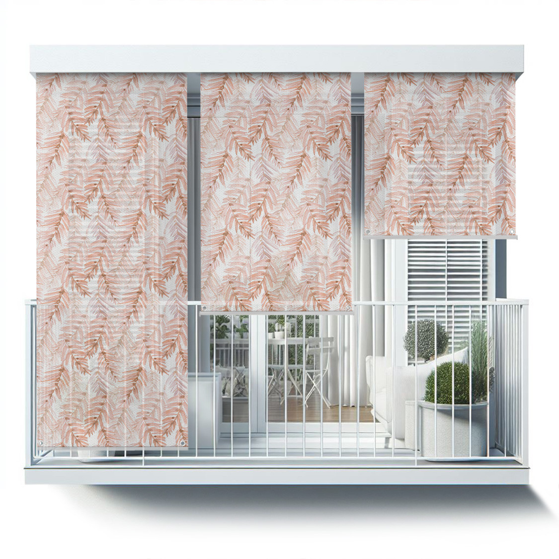 Roleta zewnętrzna - 40x180 cm -Pastelowe liście