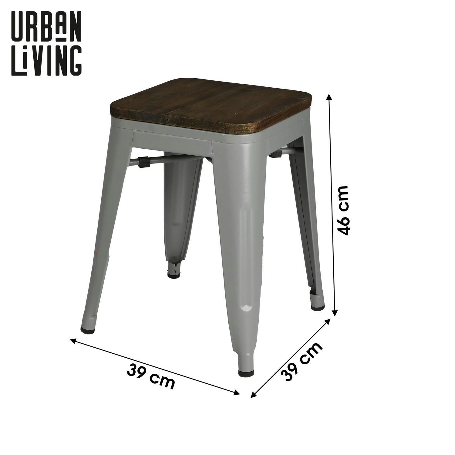 - Tabouret vintage gris