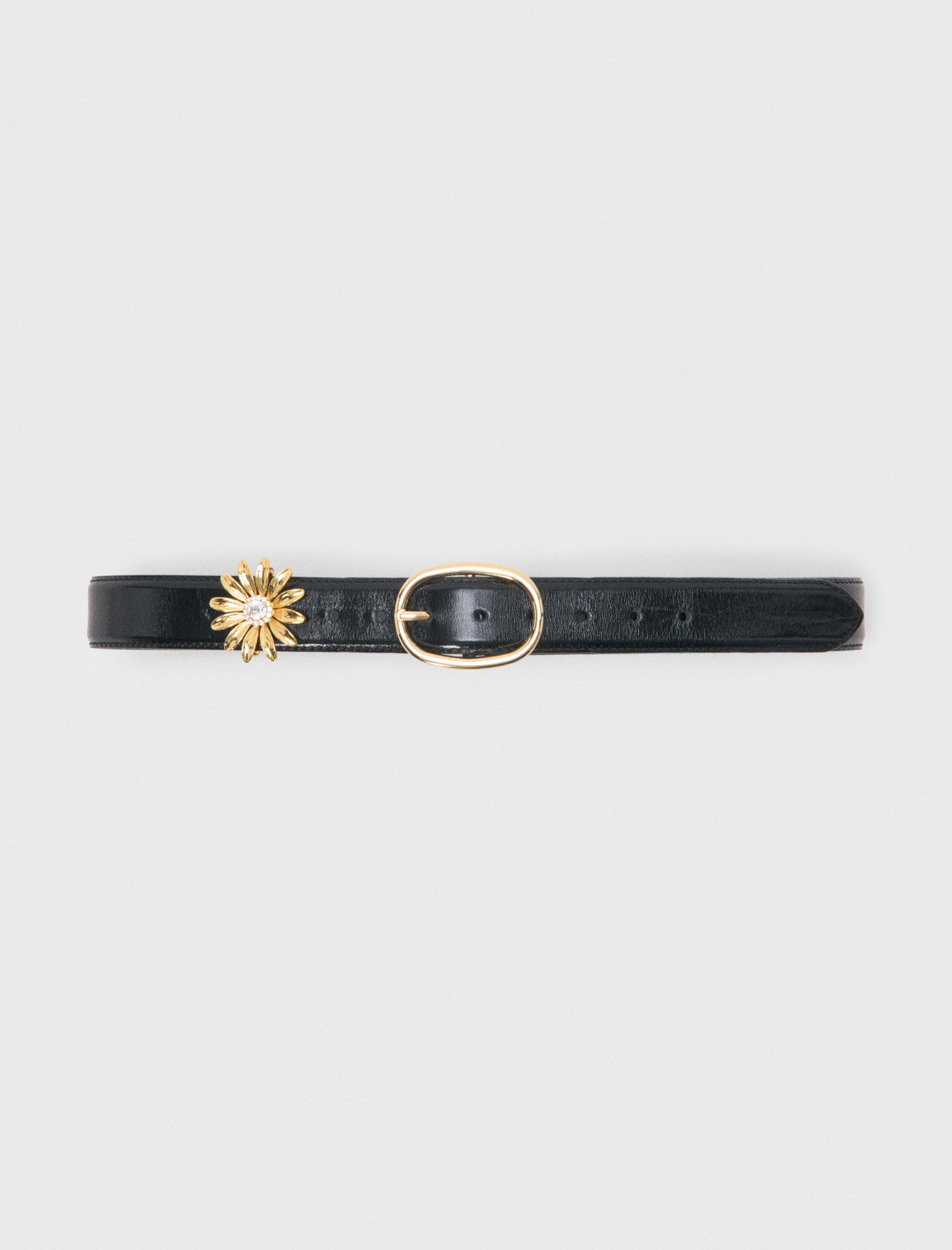 Ceinture en cuir à bijou amovible