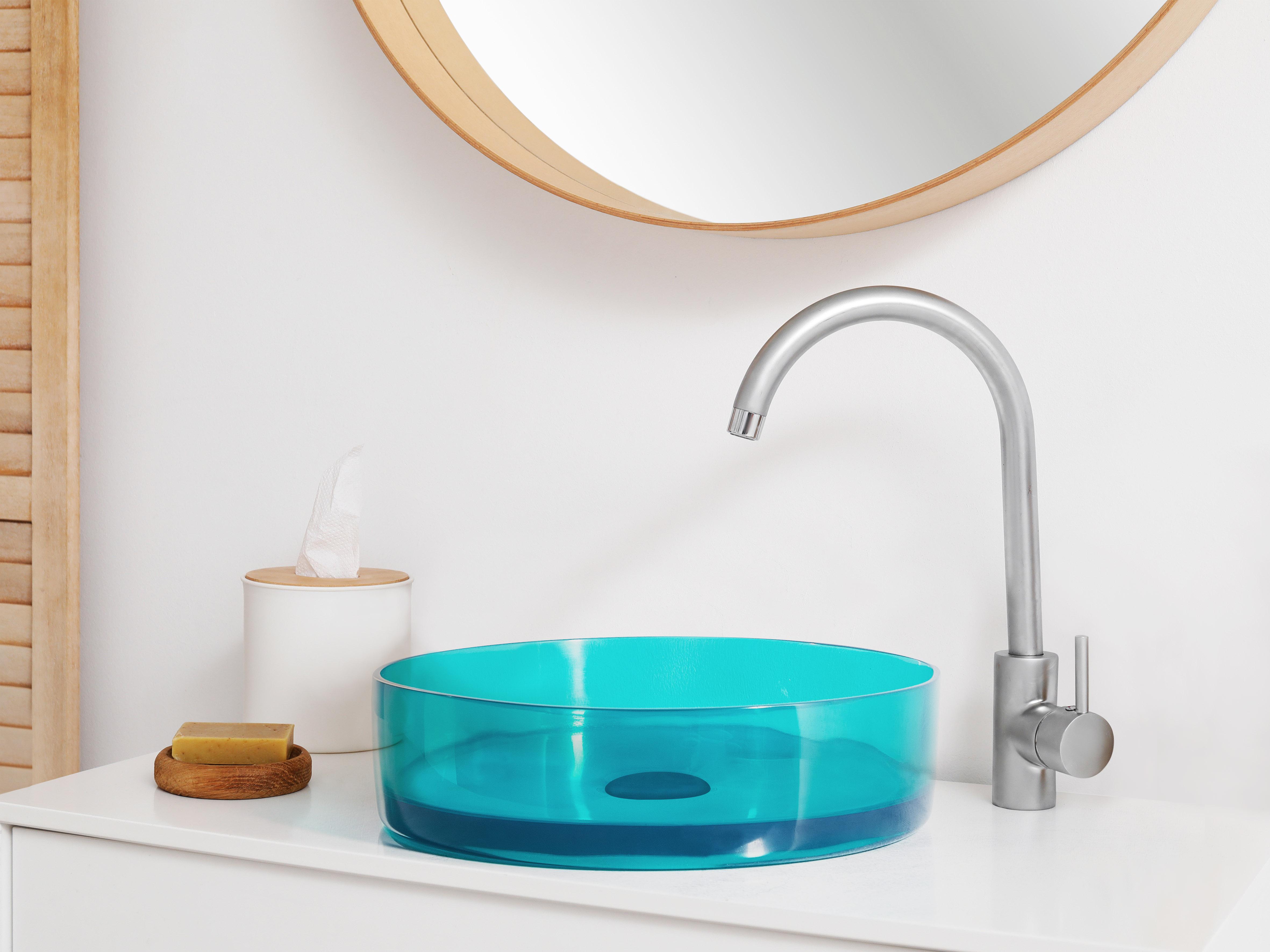 Countertop Basin TOLOSA ? 360 mm Solid Surface Turquoise