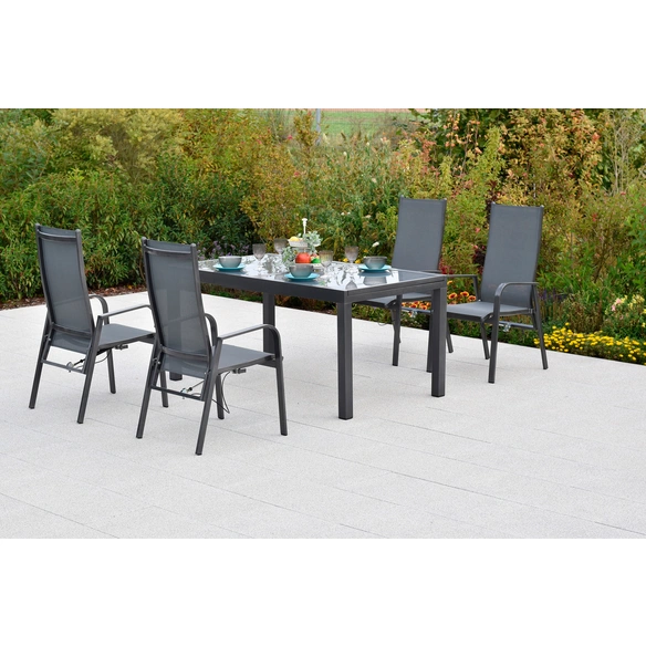 Gartenmöbel-Diningset »Alassio«, 5 tlg., 4 Sitzplätze, Aluminium