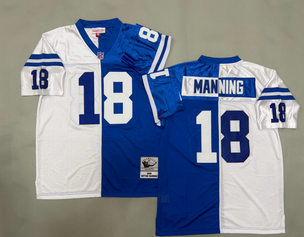 Peyton Manning Indianapolis Colts Authentic Split Throwback Retired Player Jersey