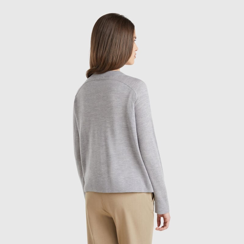 Cardigan in pure Merino wool