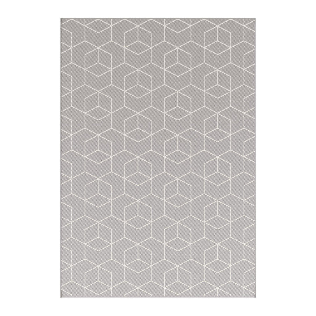 AFK Living vloerkleed Kube - voor binnen en buiten - grijs - 200 x 290 cm