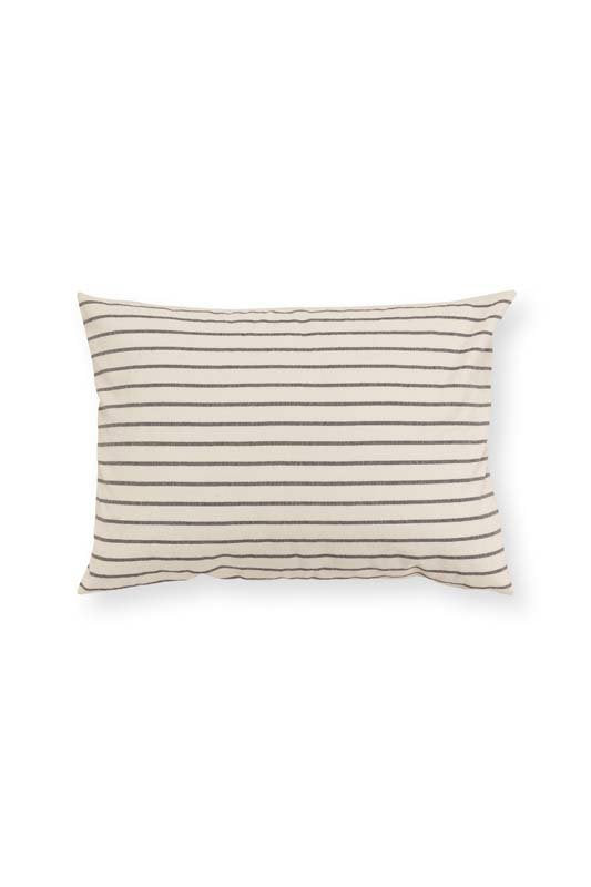 vtwonen Sierkussen - Gestreept - Donkerblauw - 50x70cm