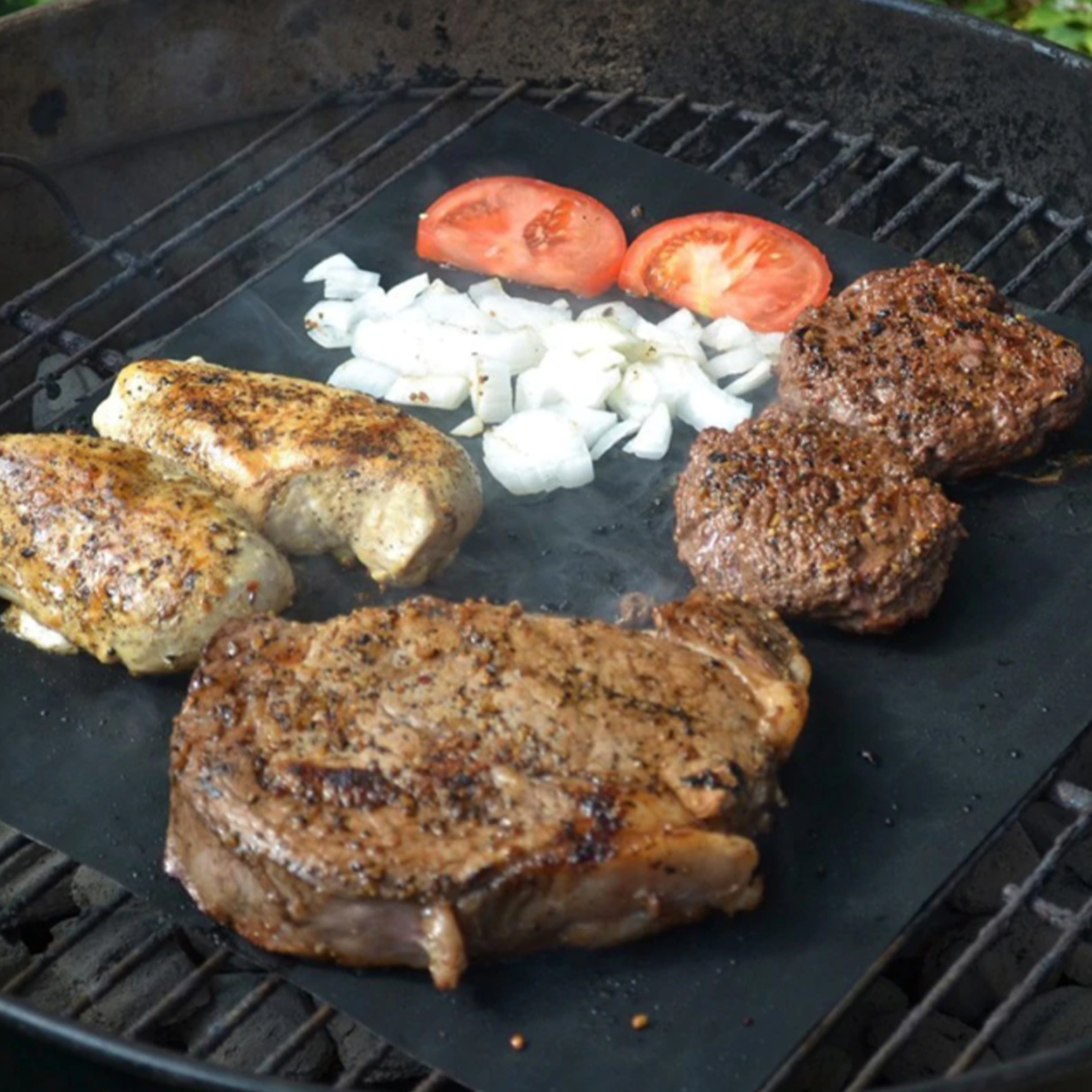 Krumble Teflon BBQ Grill Mat - Ovenmat - Set van 2