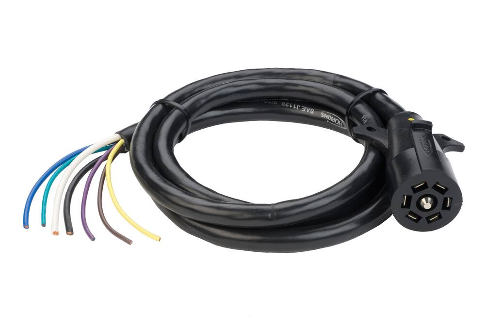 Hopkins Towing Solution 7 Blade Molded Connector with Cable SAE Wiring, 6-ft
