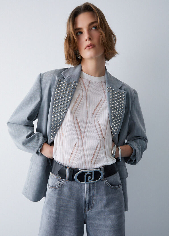 Cintura bustier in pelle