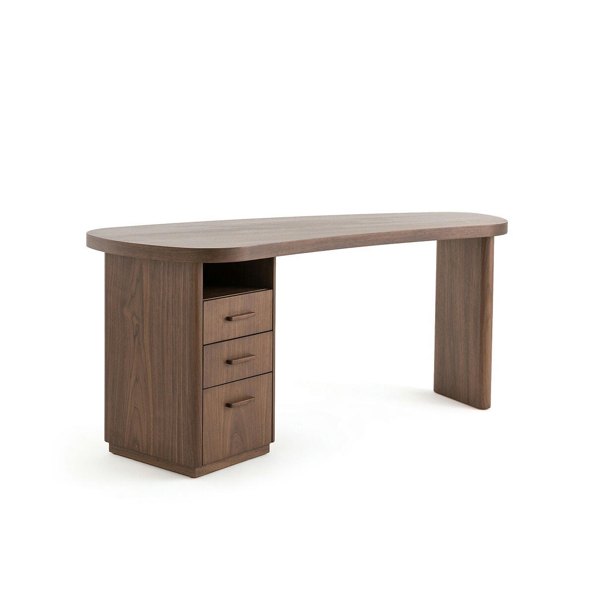 Bureau forme organique en noyer, Pali