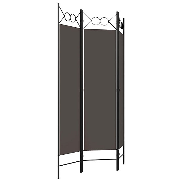 Cloison de séparation 3 panneaux Anthracite 120x180 cm vidaXL
