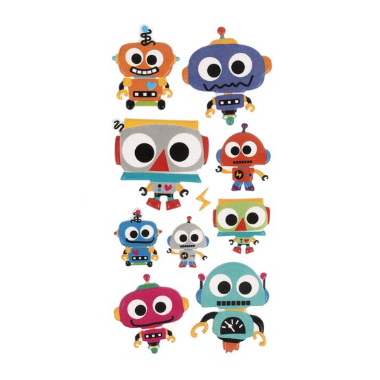 Robot Gel Stickers